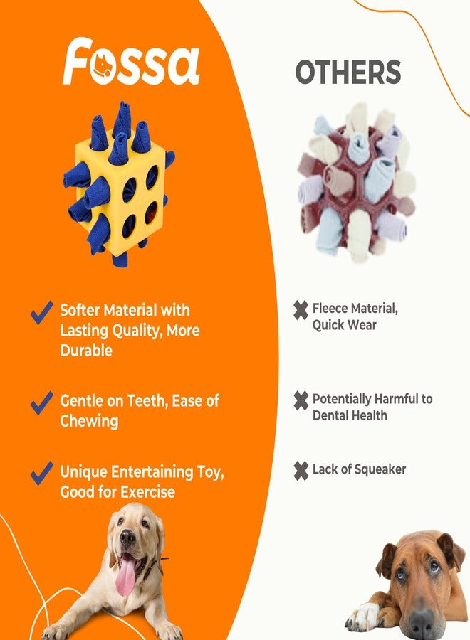 Fossa Dog Enrichment Puzzle Toy, Interactive Snuffle Ball for Dogs Encourage Stimulation Food Foraging Skill, Resistant Rope to Hide Treat for Aggressive Puppy, Small, Medium, Large Dog - Image 2
